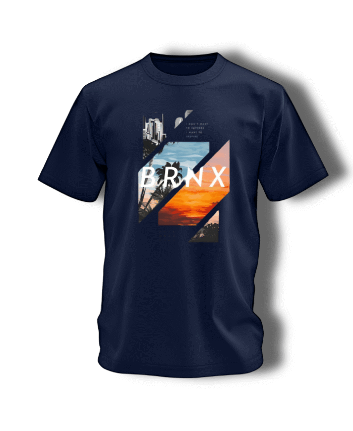 BRNX-Men's-Summer-Text-Design-T-shirt